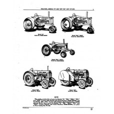John Deere Model B - BN - BNH - BW - BWH - BR - BO Parts Manual